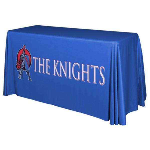 Oxford Fabric Trade Show Tablecloth Fire Resistance PU Coating Throw Style