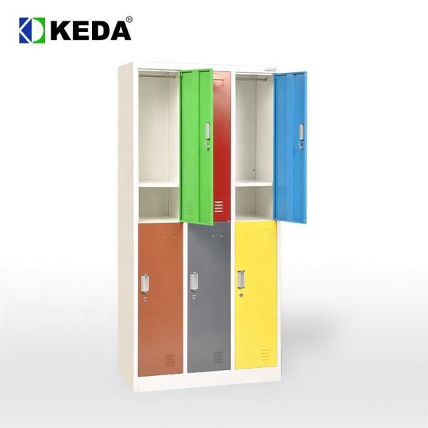 0.157 CBM 45kgs Bearing Capacity 6 Door Steel Locker