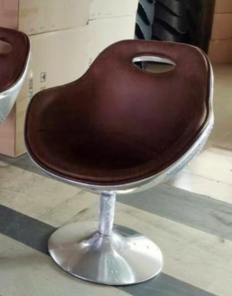 Living Room Spitfire Aircraft Leisure Vintage Retro Aviation Club Leather Metal Back Bar Swivel chair