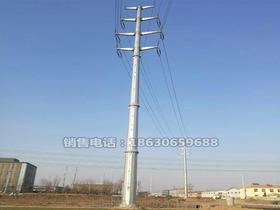 500KG Design Load Q345 Hot Dip Galvanized Electrical Steel Tubular Pole