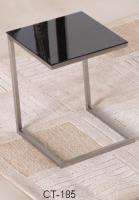 Tabela lateral de vidro preto CT-185 Instalação fácil Moderna com design moderno