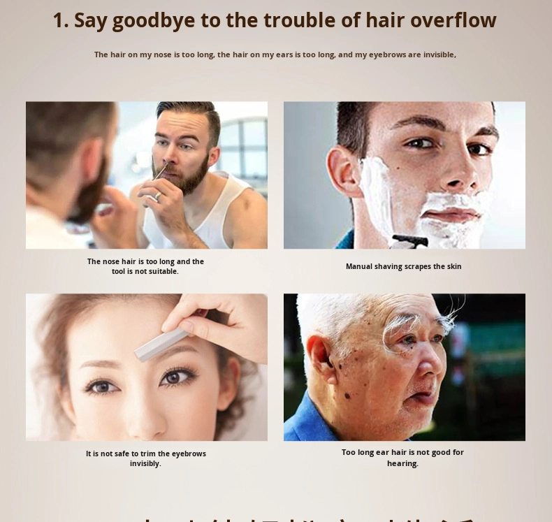 ANBOLIFE Electric Nose Hair Trimmer with Lithium Battery for Household Use Durable Plastic Personal Groomer