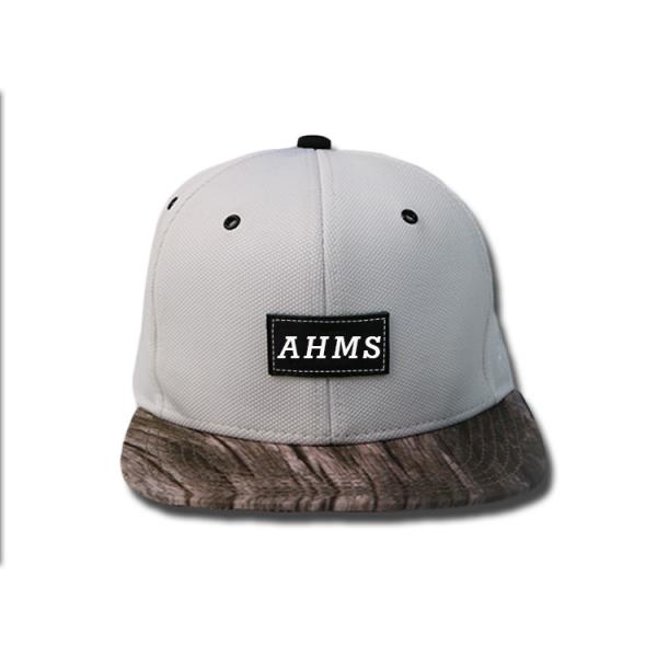 PU Label 6 Panel Flat Brim Snapback Hats For Advertising Character Style