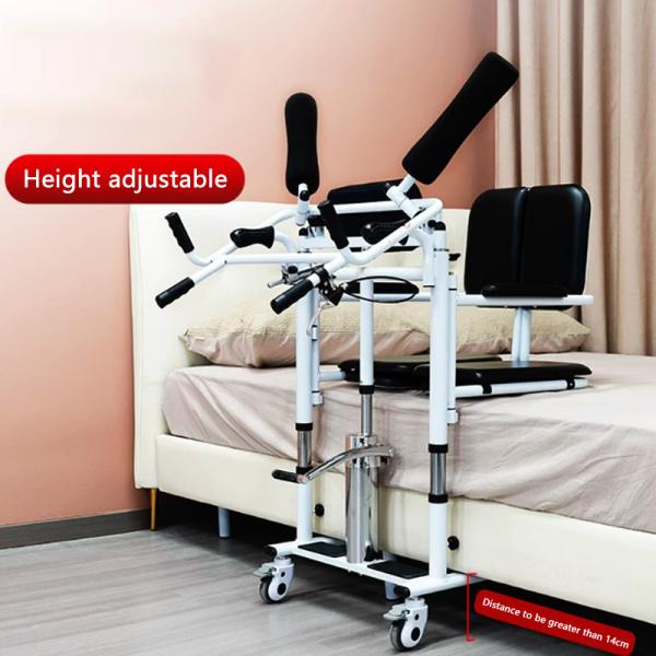 Reliable Quality Adjustable Height Manual Patient Transfer Lift Chair Hydraulic Lift Wheelchair for Paralyzed Use