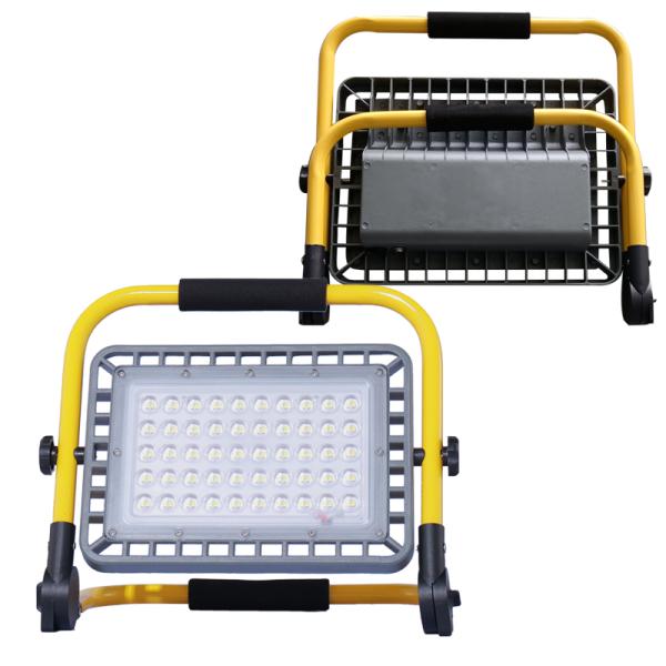Metal Case LED Rechargeable Portable Work Light 100W 1500lm Yellow Color