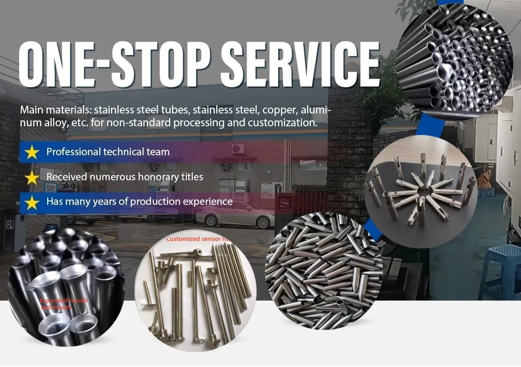 Stainless Steel Tube Sensor Housing Cap Taper Diameter Change