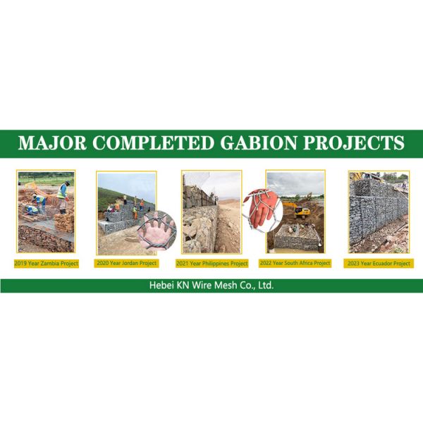 80x100mm Mesh Size Galvanized Iron Wire Gabion Basket for Flood Control Projects