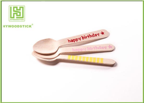 Branded Eco Friendly Dinnerware , Disposable Bamboo Cutlery For Picnic Non - Toxic