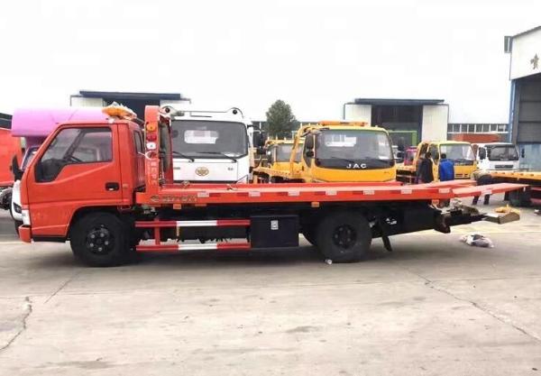 New Jmc Brand 4X2 4 Ton Rollback Tow Truck Half Landing / Full Landing Flatbed Tow Truck
