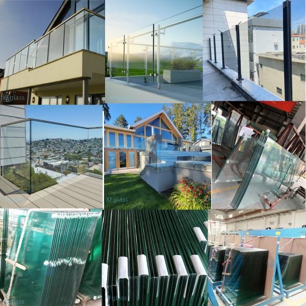 Flat And Curved Tempered Glass Balcony Railing High Safety Decking Balustrade Handrail Stainless Steel Glass Stair Railing