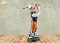 Estátua decorativa do Tabletop do jogador de golfe da estatueta antiga da estátua de Polyresin da estátua do desportista