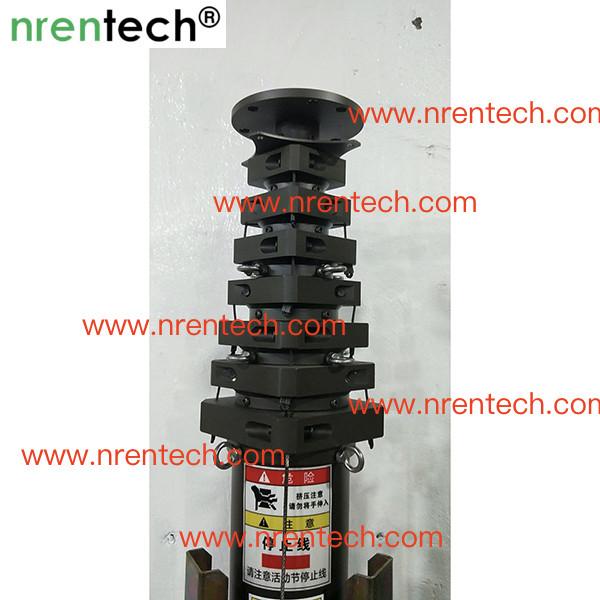 10m manual crank winch telescopic mast/ push telescoping mast/ aluminum telescoping mast