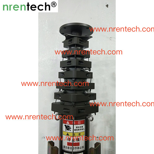 10m manual crank winch telescopic mast/ push telescoping mast/ aluminum telescoping mast