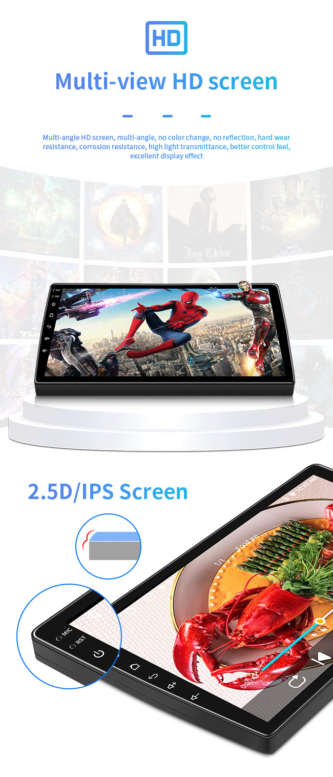 8 навигация 2.4G WIFI GPS автомобиля ядра 10inch всеобщая отсутствие изменения цвета