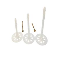 Ancoras de isolamento de plástico branco com resistência à corrosão de 50 mm de diâmetro de cabeça para paredes de edifícios