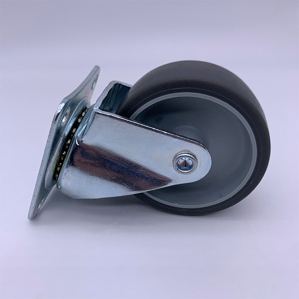 Колесо рицинуса плиты шарнирного соединения обязанности света проступи серого цвета TPR с ядром PP 3 дюйма