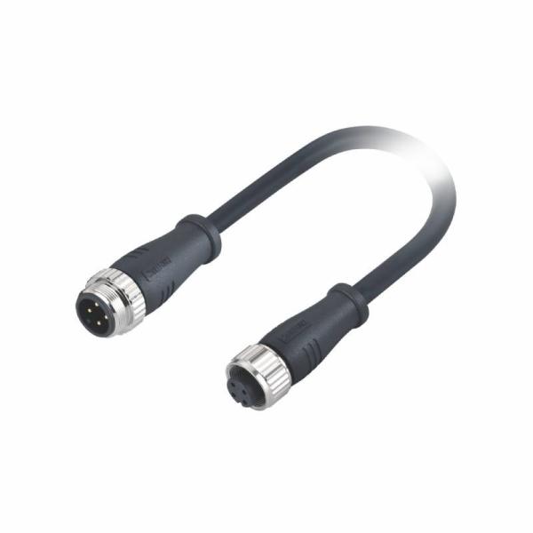 Homem Unshielded terminado dobro do PVC PUR do código 1m de M16 3 Pin Connector A ao cabo fêmea