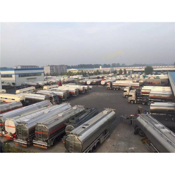 4 Compartments Fuel Tanker Semi Trailers Tri-Axles 45000 Liters Petrol Tankers