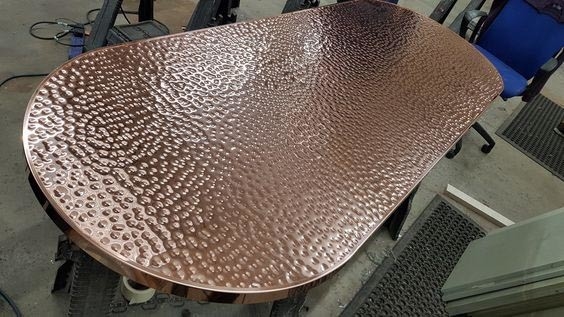 Качество 201 304 316 ПВД Розовый золотистый цвет Молотный листовой стол из нержавеющей стали