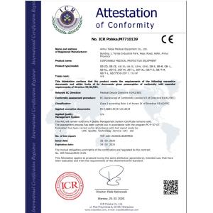 Hefei telijie sanitary matenal co.,ltd. Certifications
