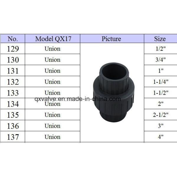 ASTM Standard Sch80 UPVC Union Pn16 Нагрузка от 1/2
