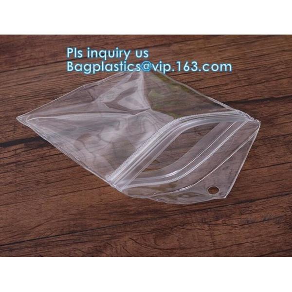 eco-friendly, Slider Hook Hanging Zipper Bag, Slider Zipper PVC Pencil Bags, wig hair packaging bag