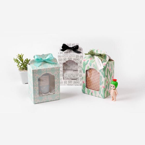 Foldable Windowed Transparent PVC Gift Box Customizable Colorful Gift Packaging Box
