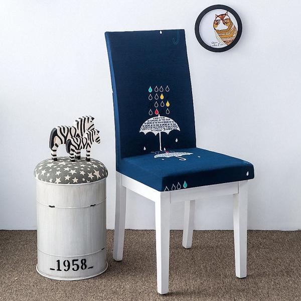 Hotel Banquet Patterned Dining Chairs Slipcover Stretch Seat Soft Spandex Printed