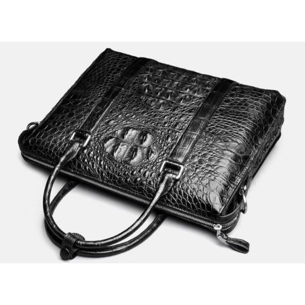 Factory wholesale sales promotion crocodile leather handbag shoulder slung briefcase men's business bag