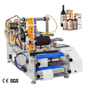 Beverages Condiments HDPE Bottle Labeling Equipment Machine Semi Auto