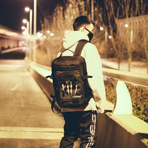 Backpacks male version of the Korean version of fashion personality college students backpack female backpack leisure me