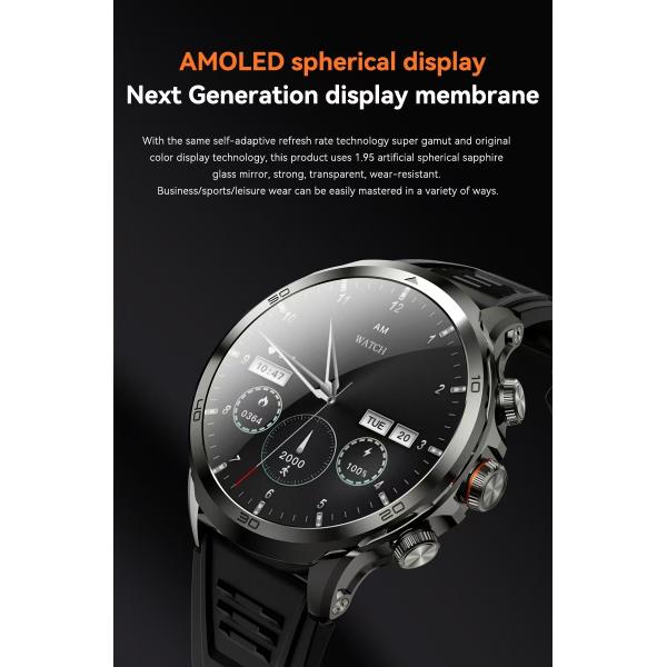 H19 4G Smart Watch 1.95-inch AMOLED 1100mAh 3GB+32GB Android 8.1