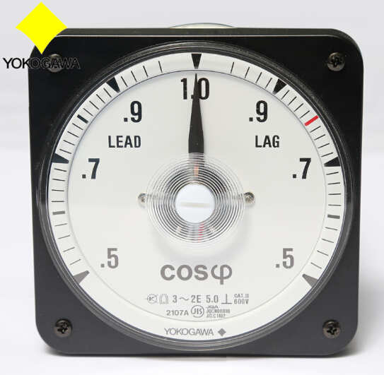 YOKOGAWA Switchboard  Panel Analog Power Factor Meter 110x110mm 80x80mm Single Phase