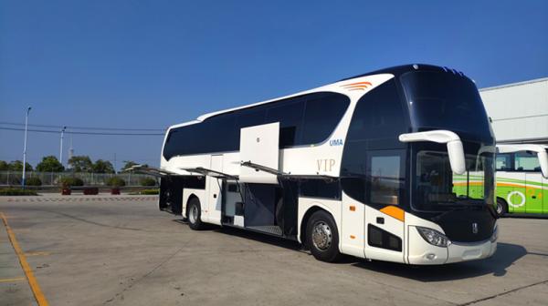 LHD/RHD Cummins 375HP Euro5 51+2 Seats Luxury Coach Bus YBL6128SD for sale