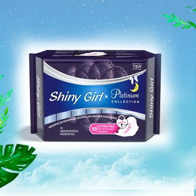 Cotton Women Sanitary Napkin Winged Disposable Period Pads 50ml / 80ml Absorption
