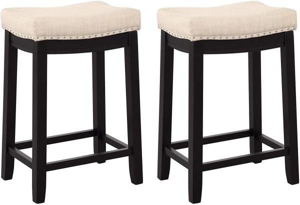 Nailhead Studs Padded Counter Stools For Kitchen Dining Room Coffee Bar Pub