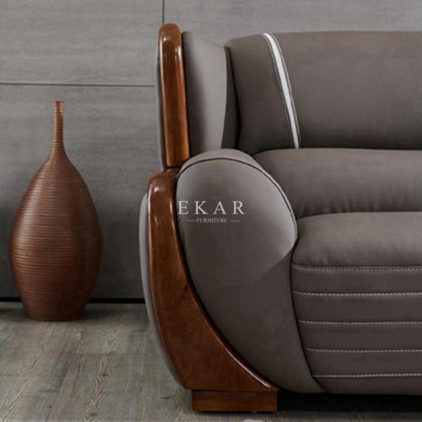 Latest Design Modern Italian Style L Shaped Corner Leather Sofa