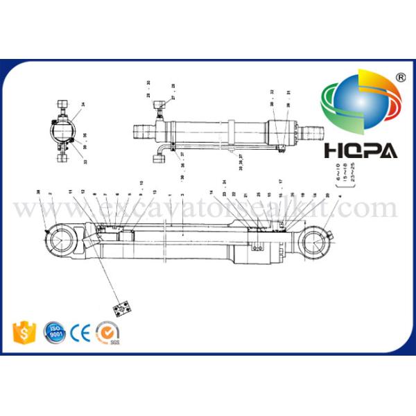 Doosan 2440-9147KT Excavator Seal Kit 401107-00345 For DH 220LC-3 SOLAR 200W-III
