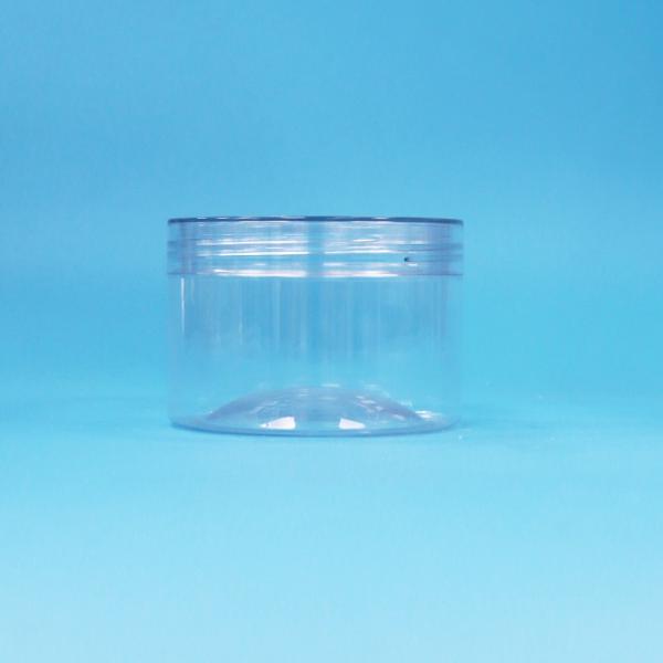 Clear Easy Open Cylinder Plastic PET Jar Screw Lid For Dried Fruit Candy Cookies