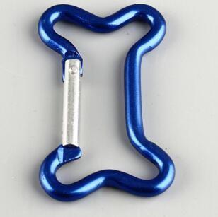 Bone Shaped Assorted Colors Aluminum Snap Hook  Aluminum Carabiner