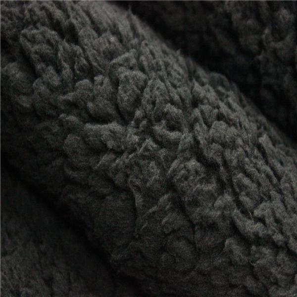 Polyester sherpa fleece faux fur fabric /fake lamb fur