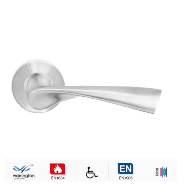 SS304 front door handle modern for residential/commercial exterior doors
