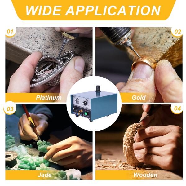 Tooltos двойная голова гравер ювелирные изделия пневматическая гравировка машина