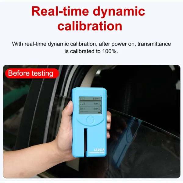 Ls163 Ls163A Portable Rotatable Screen Glass Car Window Tint Meter Solar Film Tester