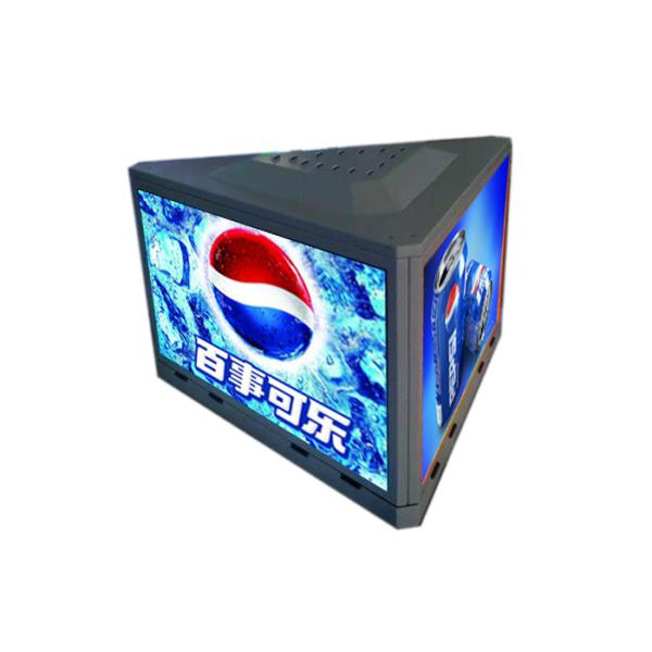 Three Sides Outdoor P3.91 Taxi Top Roof Advertising Led Sign 1000mm x 500mm Per Side