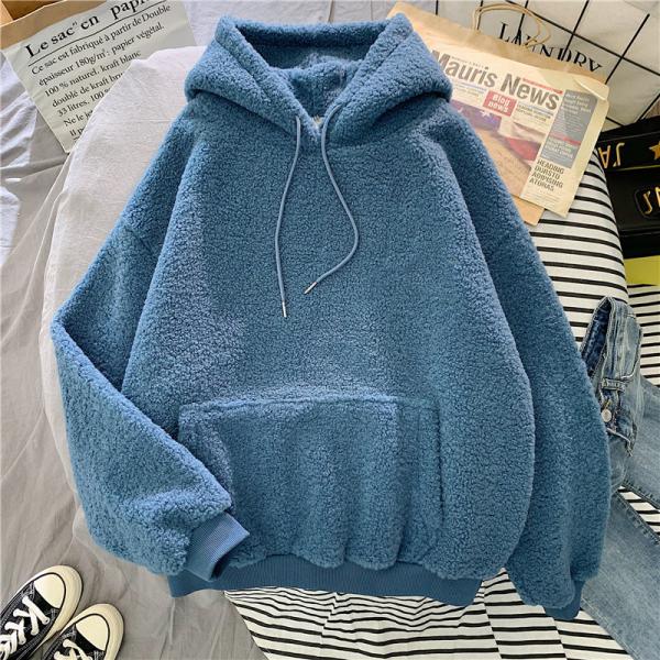 Autumn And Winter Hooded Sweater Korean Thick Pullover Coat Anti Shrink
