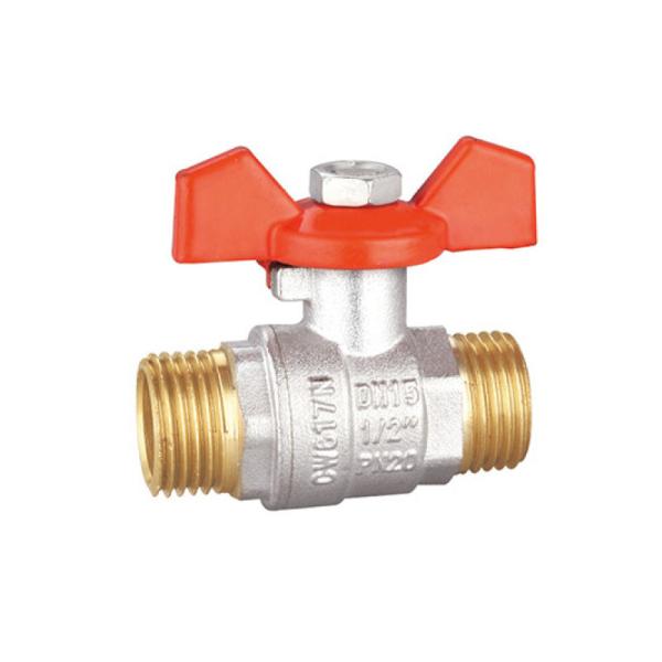 Nickel Plated Half Inch Brass Ball Valve Max 25bar Pressure BV1032-MM