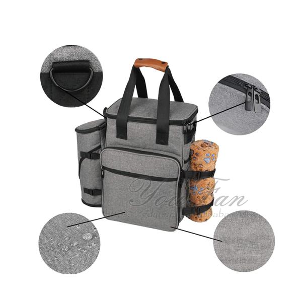Premium Dog Travel Tote Bag , Water Resistant Pet Supplies Handbag