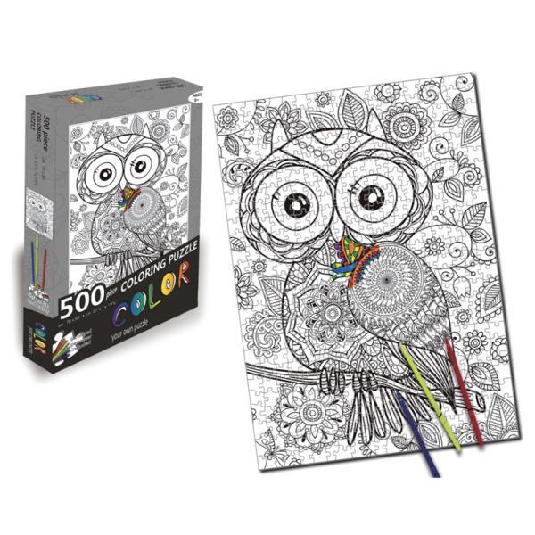 Coloring 500 Piece Jigsaw Puzzles Customized Animal Shaped Puzzle Pieces