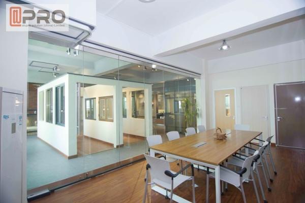 Waterproof Bifold Aluminum Folding Doors Environmental Durable Design custom folding door bi fold shower door